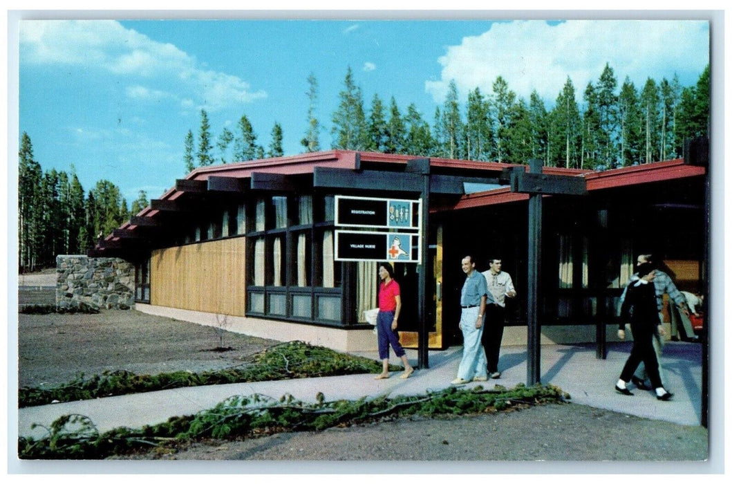 c1960 Canyon Lodge Administration Building Canyon Village Yellowstone Postcard