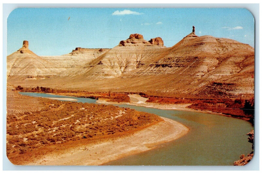 c1950's View Of Firehole Region On Green River Wyoming WY Vintage Postcard