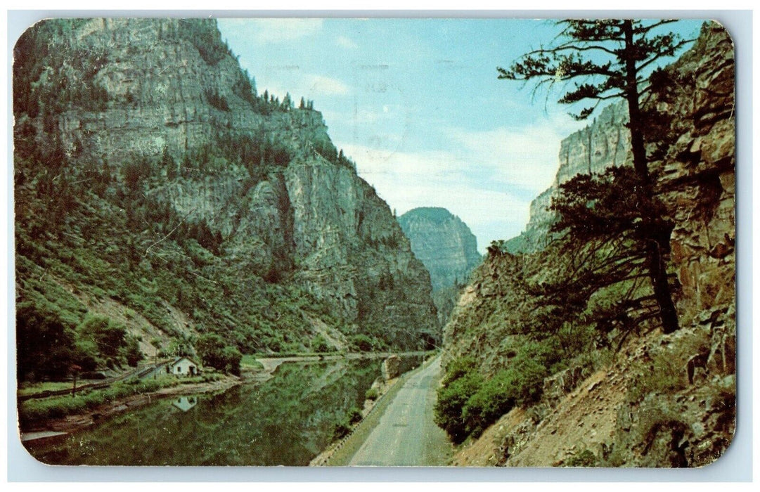 1959 Vista In Glenwood Canon Colorado River And Hwy CO, Price UT Posted Postcard
