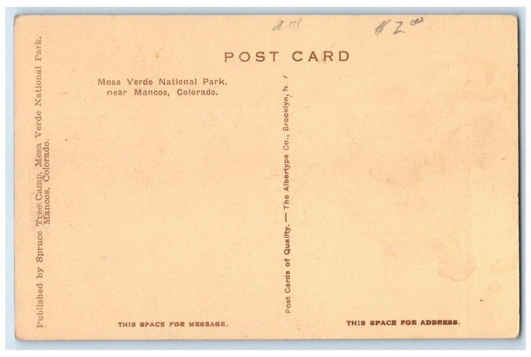 c1940 Square Tower House Mesa Verde National Park Near Mancos Colorado Postcard