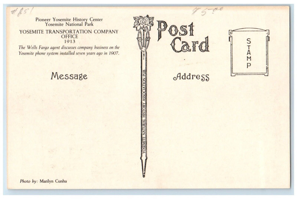 c1940 Pioneer Yosemite History Center Transportation Company Office CA Postcard