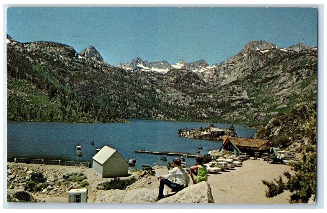 1973 Lake Sabrina Boat Landing Cafe Tackle Shop Bishop California CA Postcard