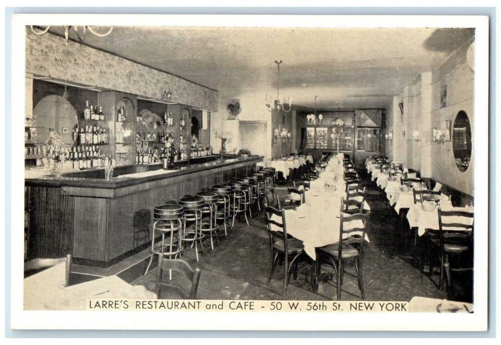 Larre's Restaurant And Cafe Dining Room Interior View New York NY Postcard