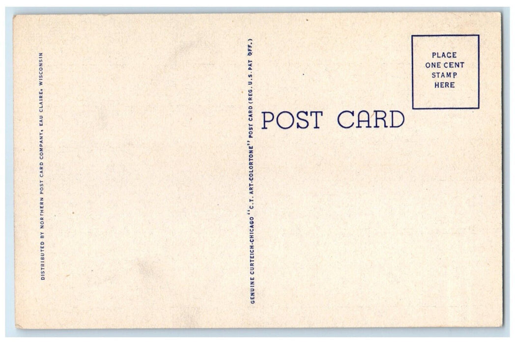 c1940 Cascades Tyleris Fork Copper Falls State Park Ashland Wisconsin Postcard