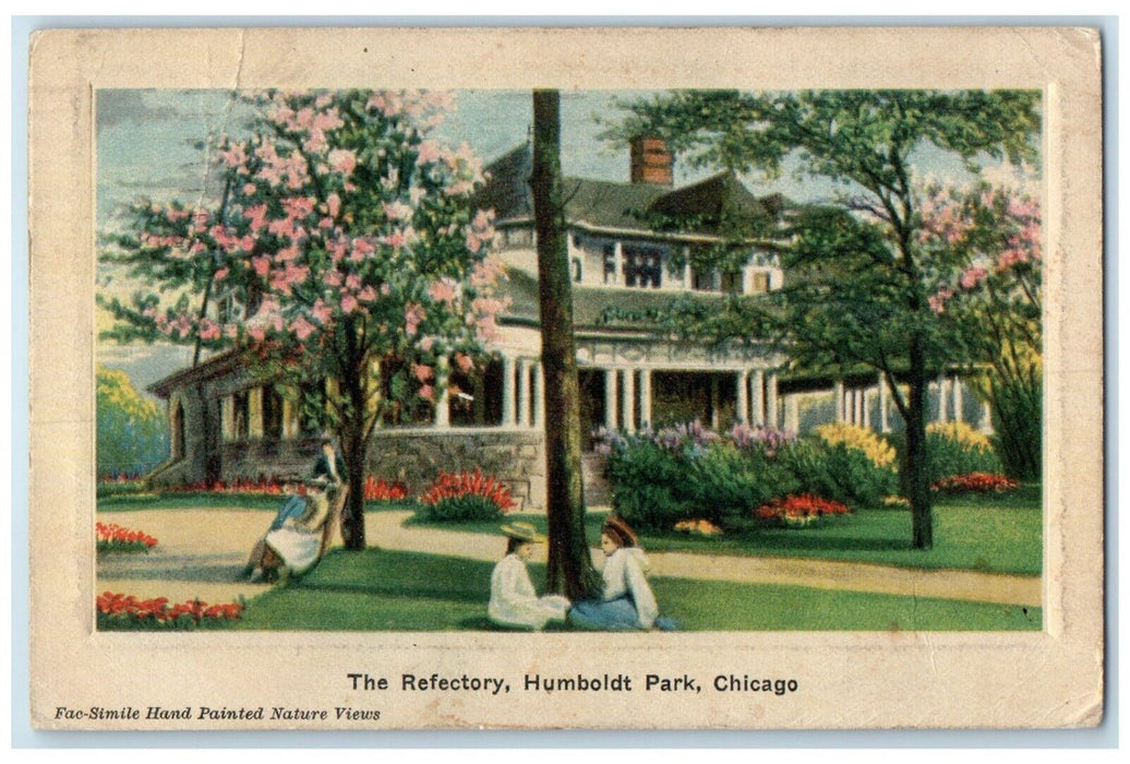 1917 The Refectory Humboldt Park Chicago Evanston Illinois IL Antique Postcard