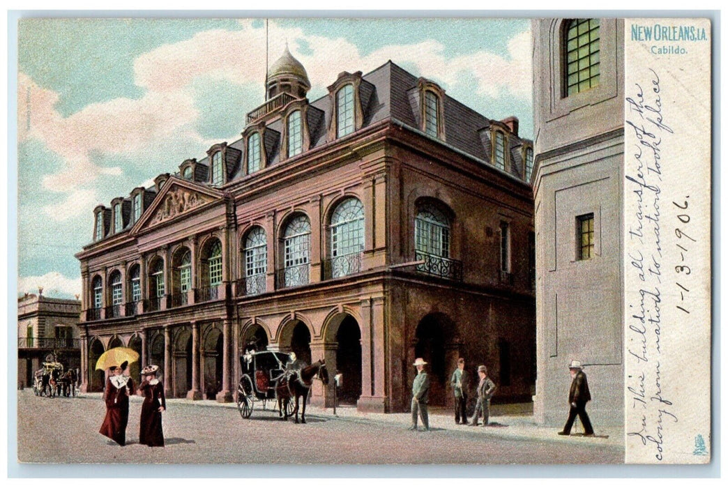 c1905 Cabildo Building Street View New Orleans Louisiana LA Tuck's Postcard