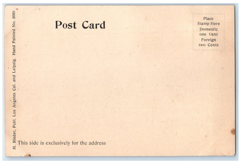 1906 View Of Westlake Park Sailboat Los Angeles California CA Antique Postcard