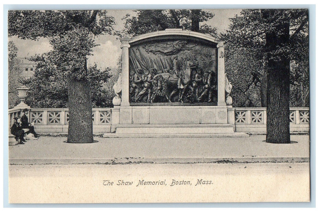 c1905 The Shaw Memorial Boston Massachusetts MA Antique Unposted Postcard