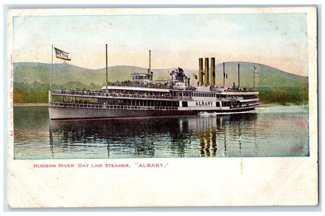 c1905 Hudson River Day Line Steamer Albany New York NY Unposted Postcard