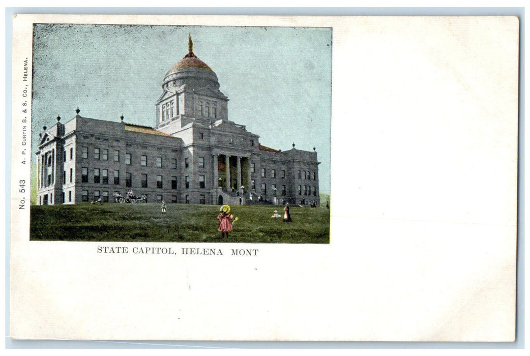 c1905 State Capitol Front View Helena Montana MT Antique Unposted Postcard