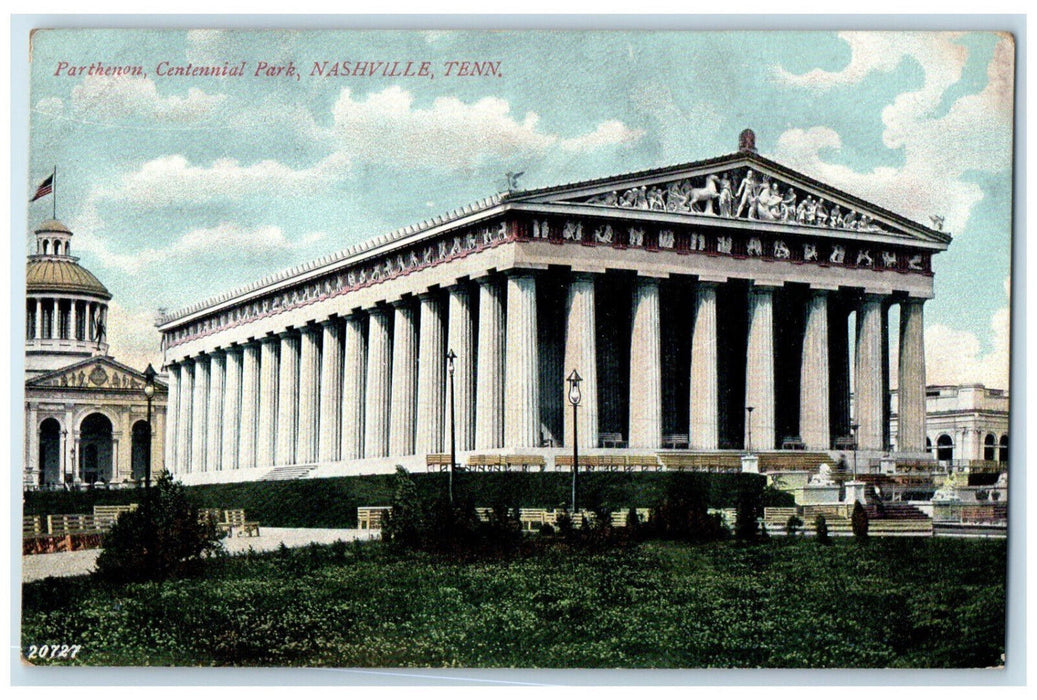 c1910 Parthenon Centennial Park Nashville Tennessee TN Antique Postcard