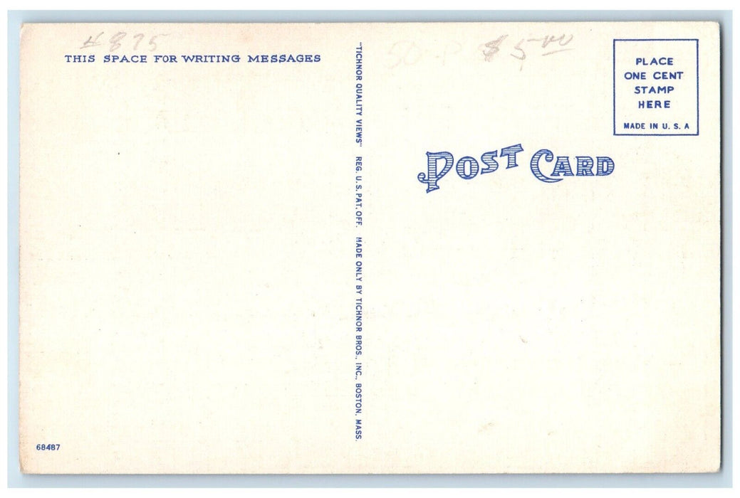 c1940 Front View Academy High School Stadium Erie Pennsylvania Unposted Postcard