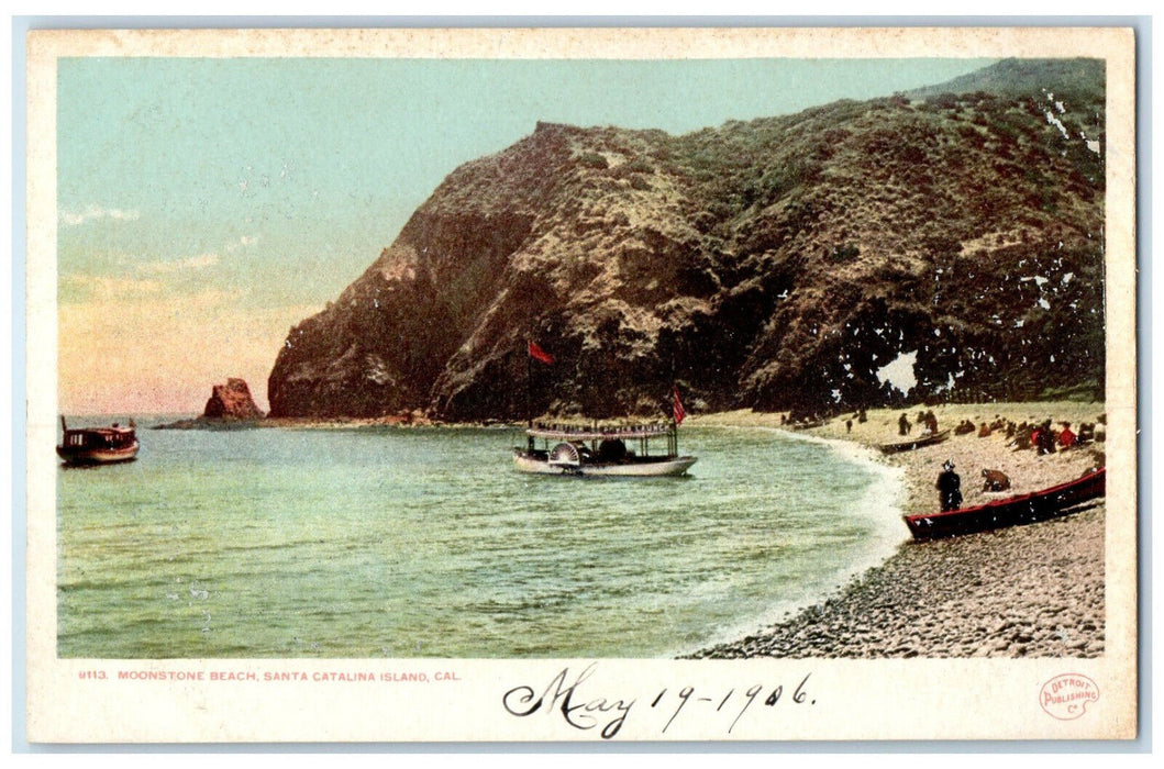 1906 Moonstone Beach Santa Catalina Island California CA Antique Postcard