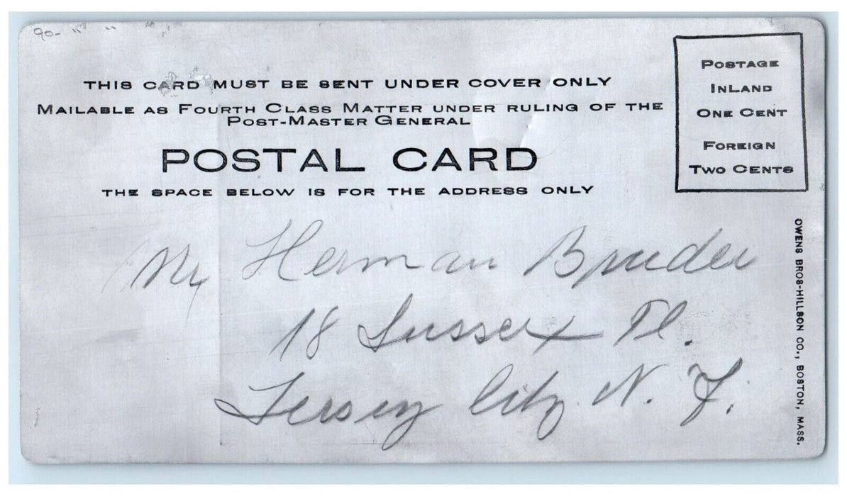 Trail From State Hatchery To Fish Pond At Old Forge NY Aluminum Metal Postcard