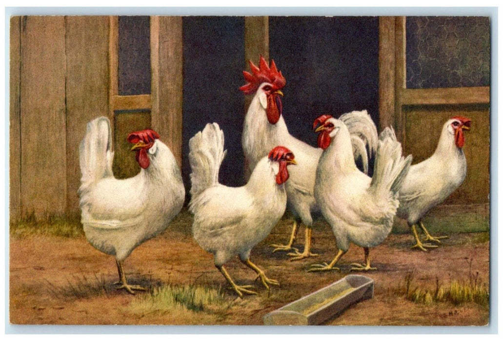 c1930's Chicken Hen Animals Art Switzerland Unposted Vintage Postcard
