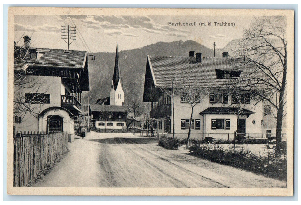 c1940's Road Building View Bayrischzell Miesbach Bavaria Germany Postcard