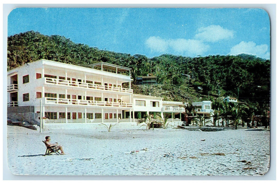 c1960's Tropicana Hotel Unique on the Los Muertos Beach Jal Mexico Postcard