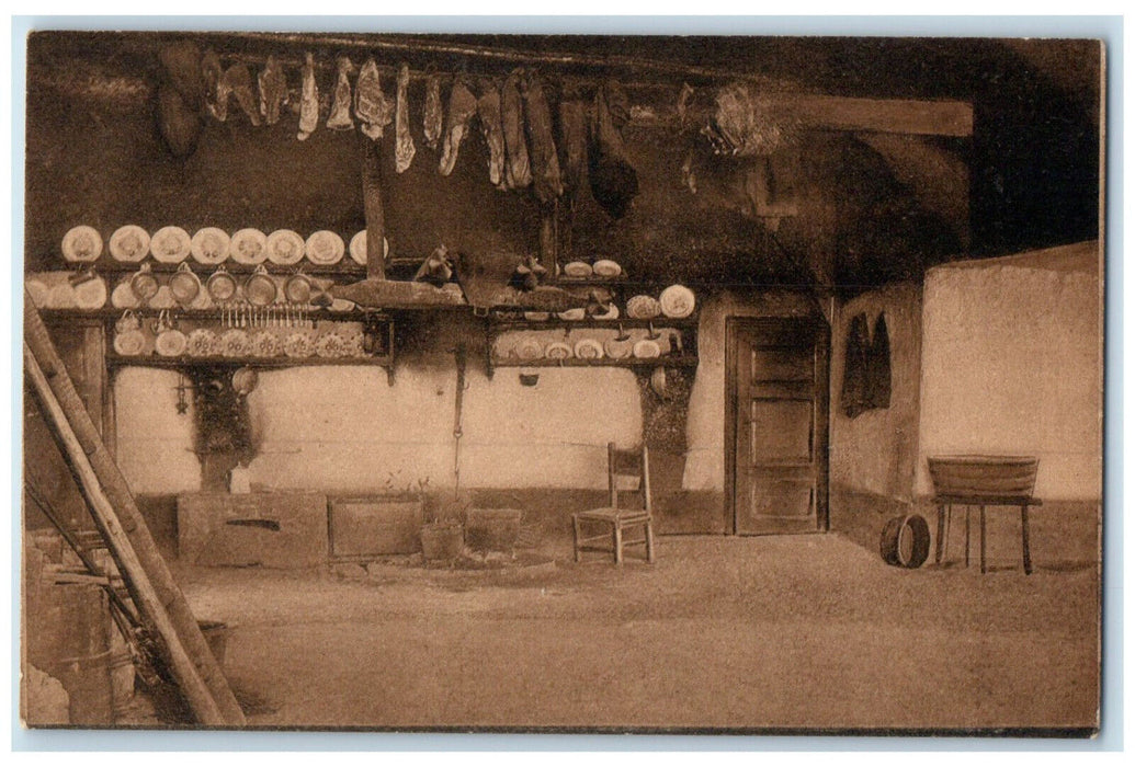 c1910 Flett in Farmhouse Scheeßel Rothenburg Lower Saxony Germany Postcard