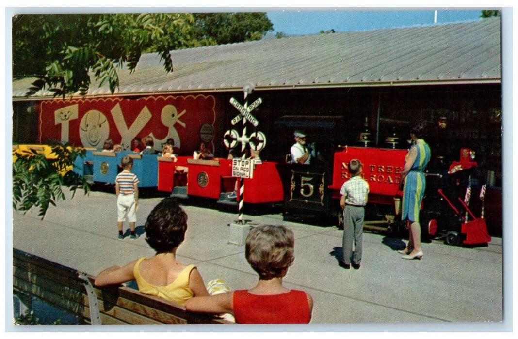 c1960 Nut Tree Railroad Terminal Toy Shop Airport Train Vacaville Calif Postcard