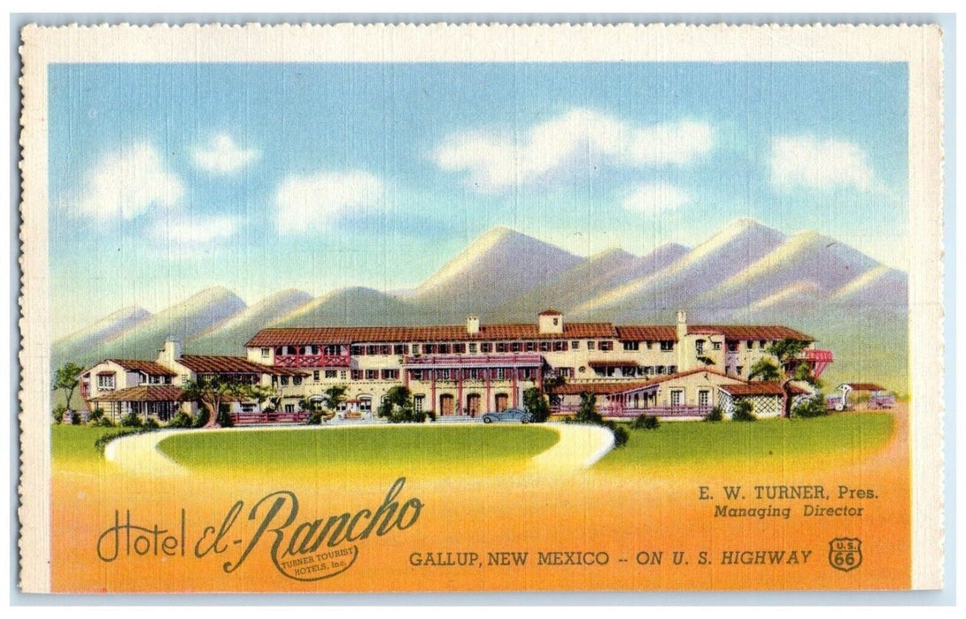 View Of Hotel El Rancho Gallup New Mexico NM Unposted Vintage Postcard
