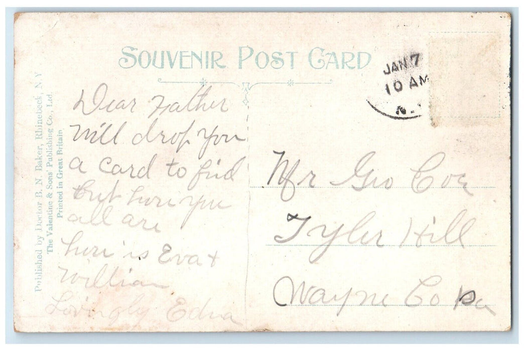 c1910 Rhinecliff Depot Building Rhinebeck New York NY Antique Souvenir Postcard