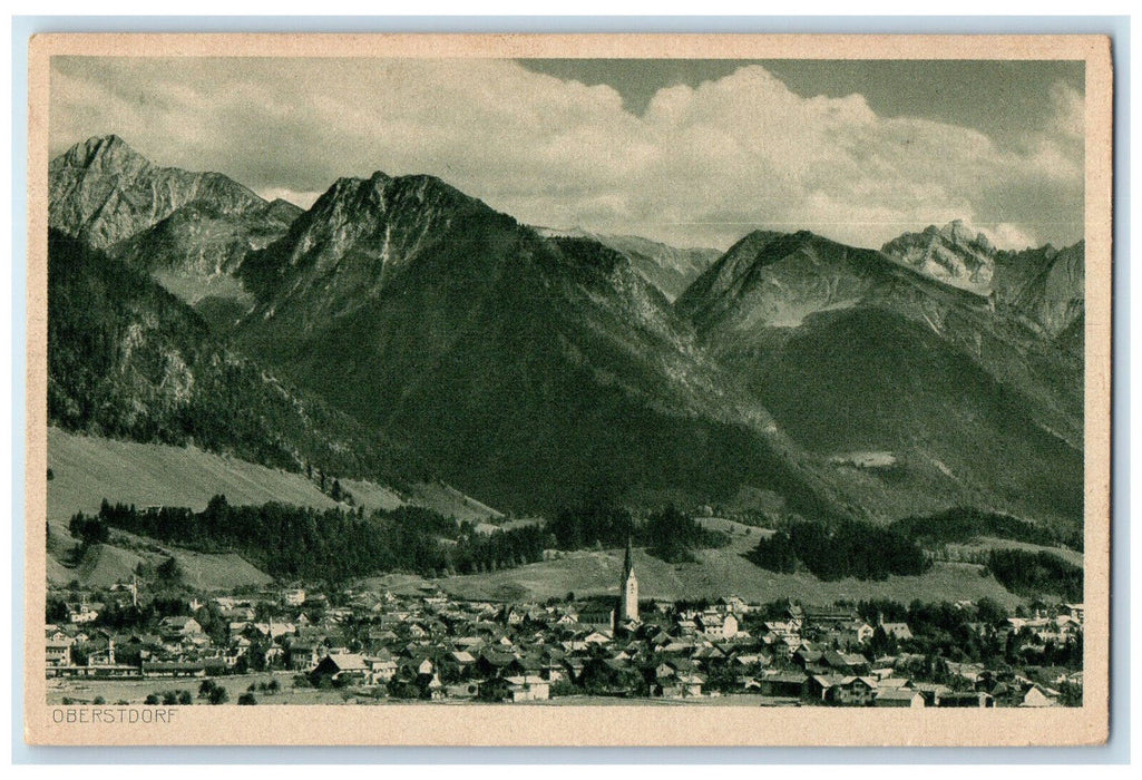 c1920's Allgäu with Krottenspitzen and Höfats Oberstdorf Germany Postcard