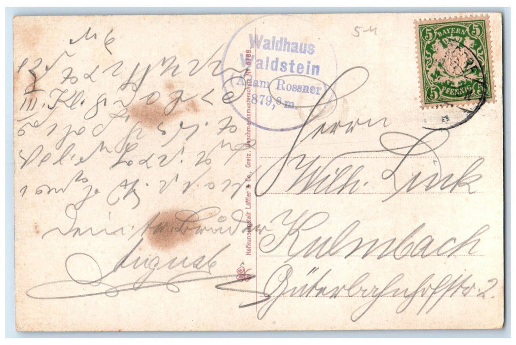 c1910 Waldstein (Fichtel Mountains) Upper Franconia Bavaria Germany Postcard