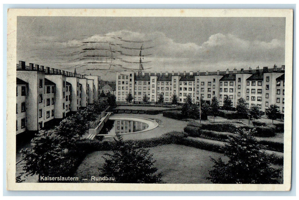 1940 Center View at Kaiserslautern Rotunda Germany Posted Vintage Postcard