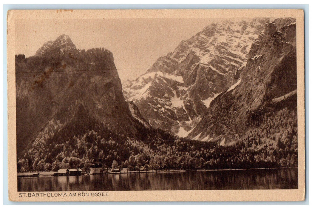 1931 Saint Bartholomew's Church Schönau am Königsee Germany Postcard