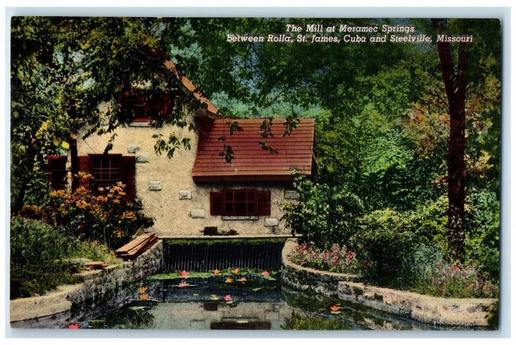 c1940 Mill Meramic Springs Rolla St. James Cuba Steelville Missouri MO Postcard