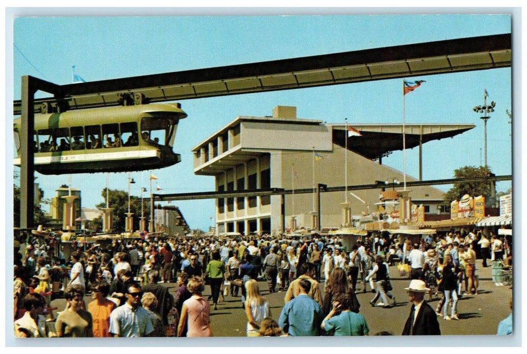 c1960 Greetings From Monorail Car  Los Angeles Fair Pomona California Postcard