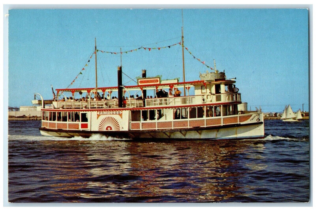 c1960 Harbor Cruise Boat Princess Ports Village San Pedro California CA Postcard
