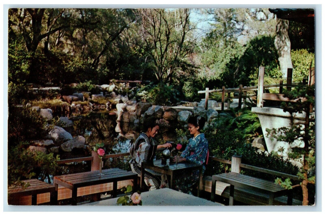 c1960 Descanso Gardens Japaneses Tea Garden Garden La Canada California Postcard