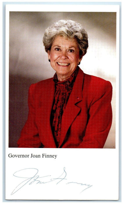 Signed Governor Joan Finney First Woman Kansas State Capitol Topeka KS Postcard