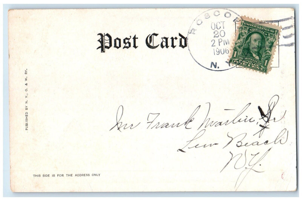 1906 Annual Fall Excursion Haverstraw Tunnel Roscoe New York NY Posted Postcard