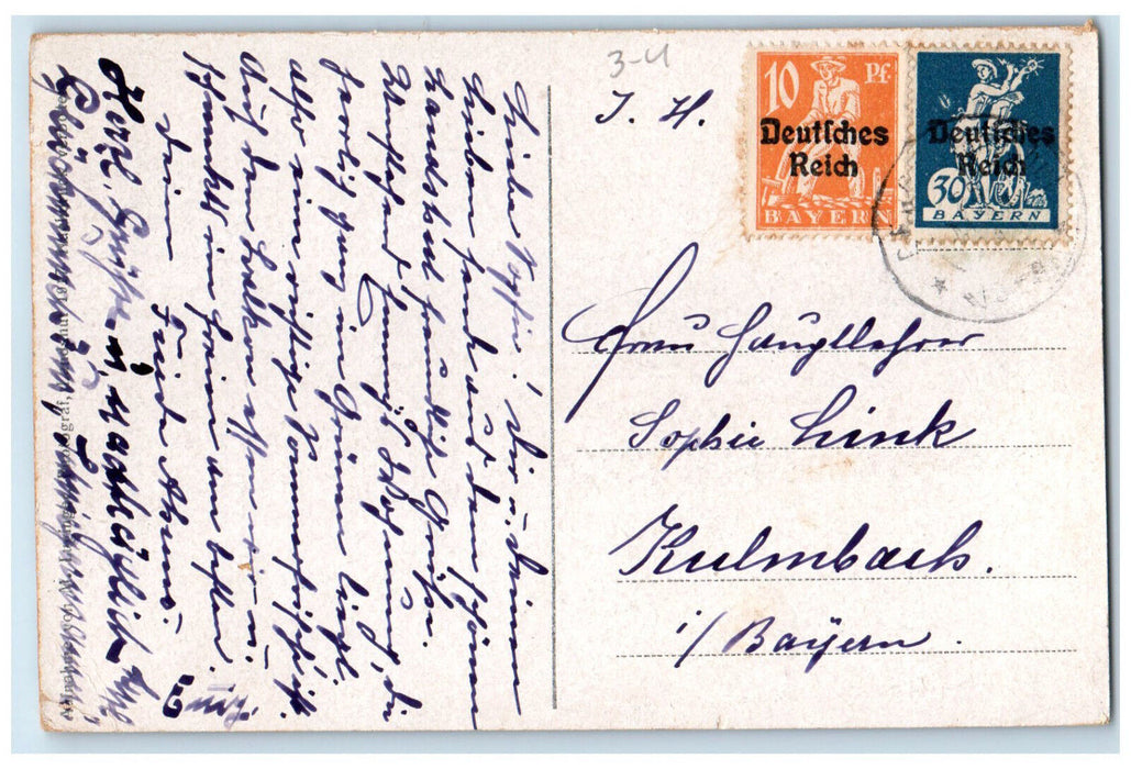 c1910 Weinzierlsche Mostschenke Berg above Landshut Germany Postcard