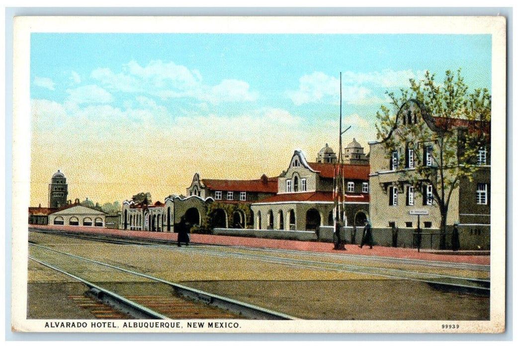 c1930's Alvarado Hotel Building Albuquerque New Mexico NM Vintage Postcard