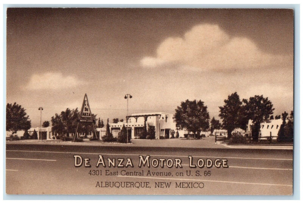 De Anza Motor Lodge Motel Roadside Albuquerque New Mexico NM Vintage Postcard