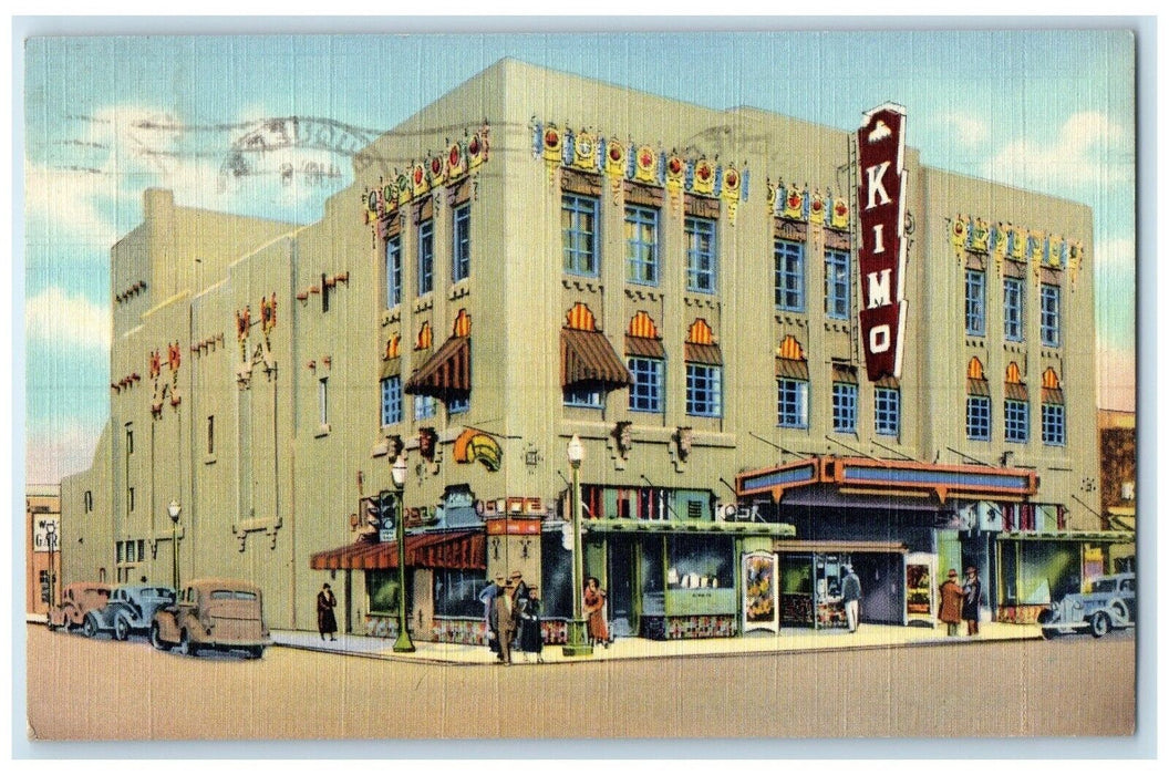 1942 Kimo Indian Theatre Building Cars Albuquerque New Mexico NM Posted Postcard