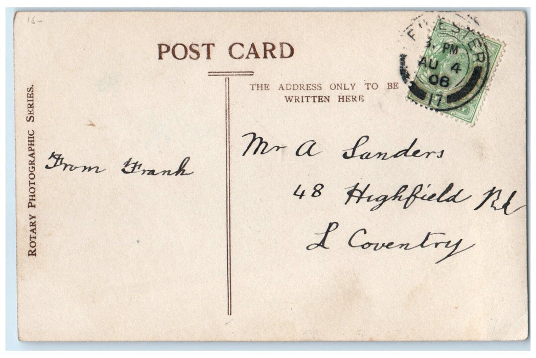 1908 The Late PC Stephens England's Heaviest Constable RPPC Photo Postcard