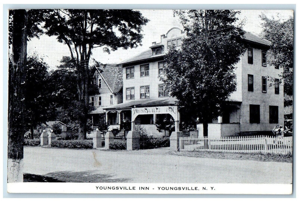 c1940 Roadside View Youngsville Inn Building Youngsville New York NY Postcard