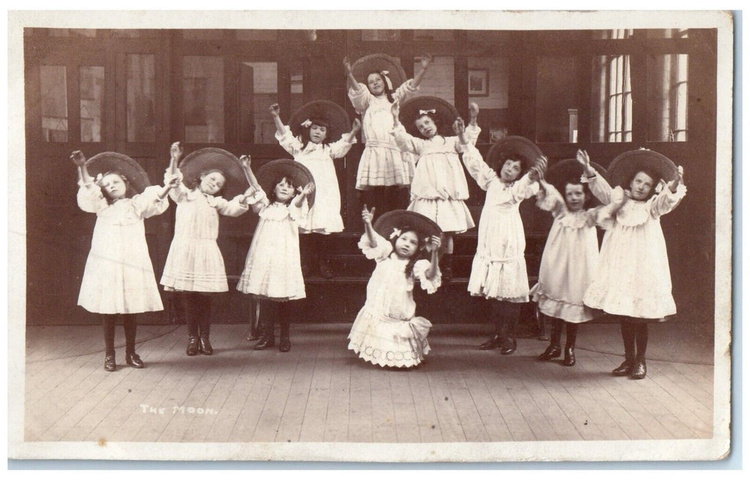 1911 The Moon Childrens Theater Play England United Kingdom RPPC Photo Postcard