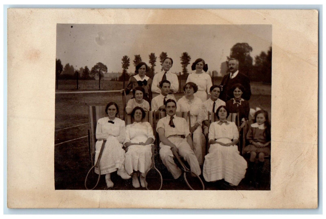 c1910's Badminton Players England United Kingdom UK RPPC Photo Antique Postcard