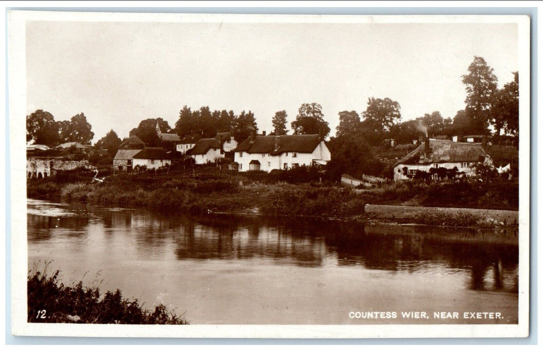 c1930's Countess Wier Near Exeter England United Kingdom UK RPPC Photo Postcard
