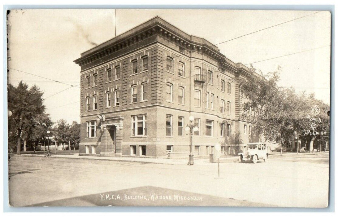 c1910's YMCA Building View J.M. Colby Wausau Wisconsin WI RPPC Photo Postcard