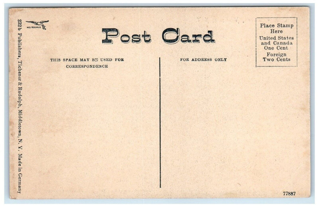 c1910 O. & W. Station Locomotive Train Monticello New York NY Unposted Postcard