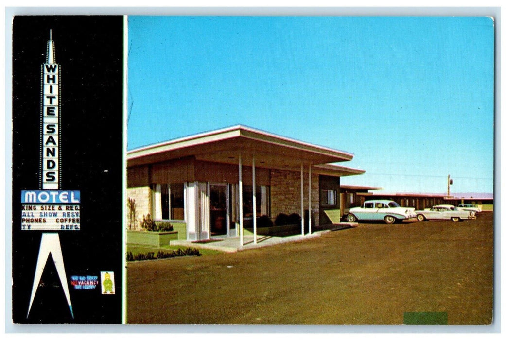 c1950's White Sands Motel Cars Las Vegas Nevada NV Unposted Vintage Postcard