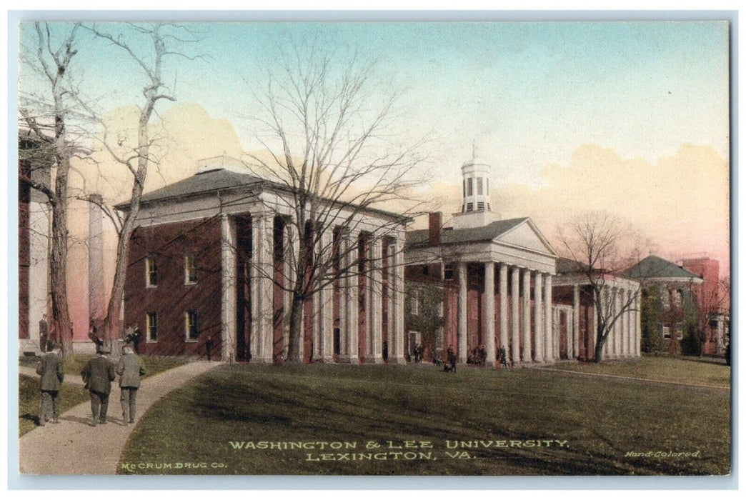 c1940 Exterior Washington Lee University Building Lexington Virginia VA Postcard