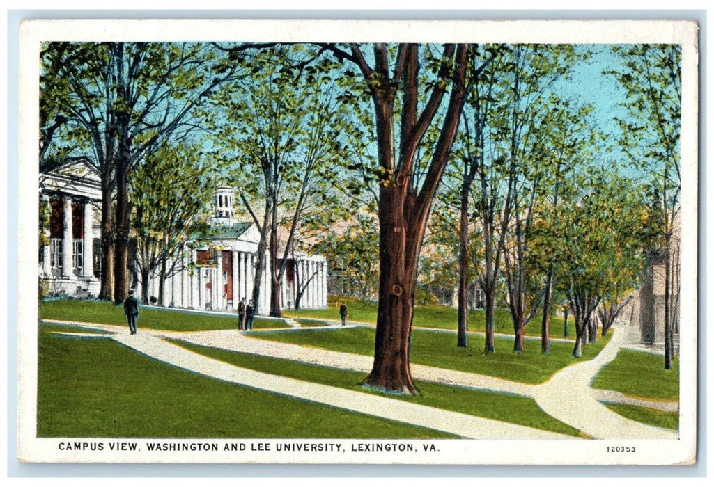 c1920 Campus View Washington Lee University Lexington Virginia Unposted Postcard