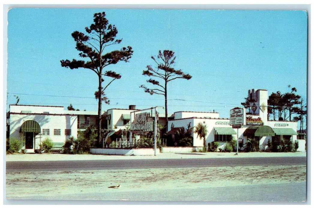 1952 Lloyds Motor Hotel And Restaurant Myrtle Beach SC, Fayetteville NC Postcard